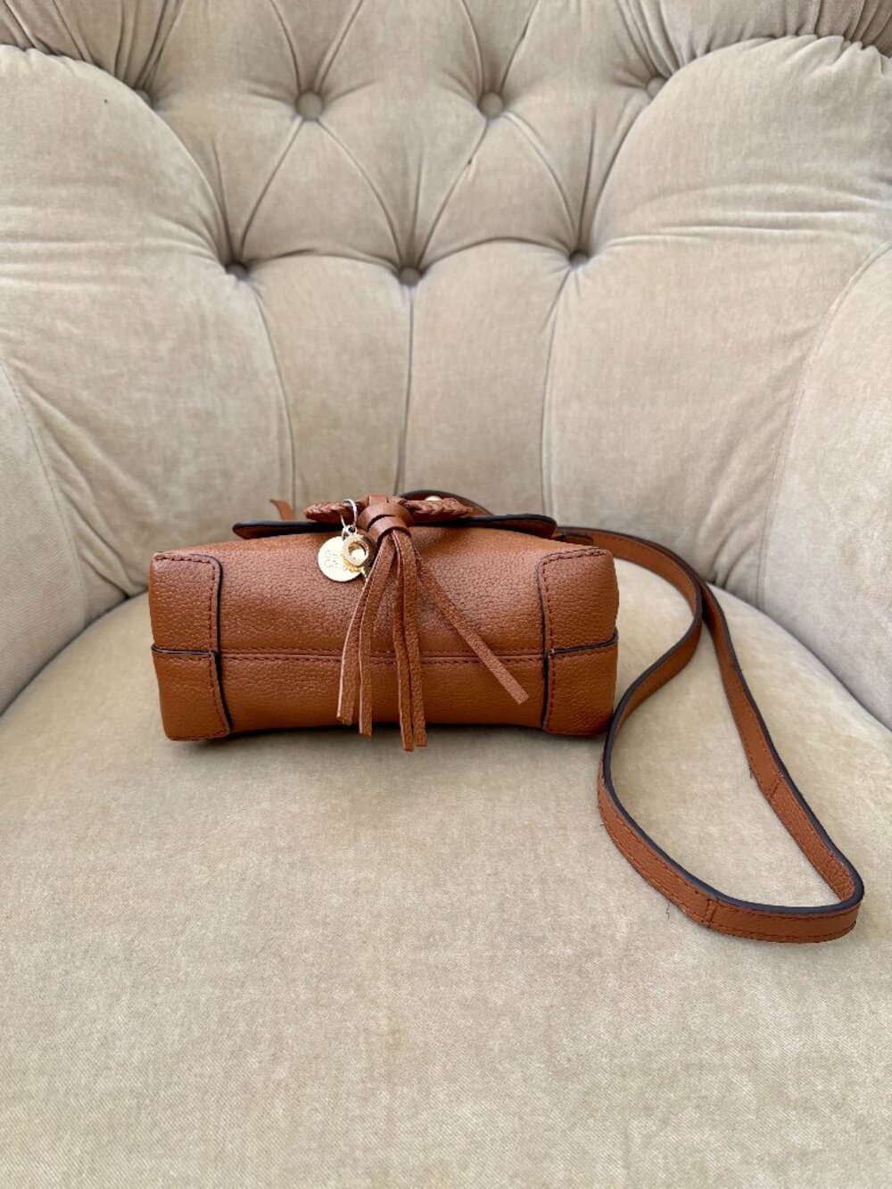 NEW Auth SEE By CHLOE Iconic JOAN MINI Pebbled Leather Crossbody Bag FABULOUS! - Picture 6 of 8